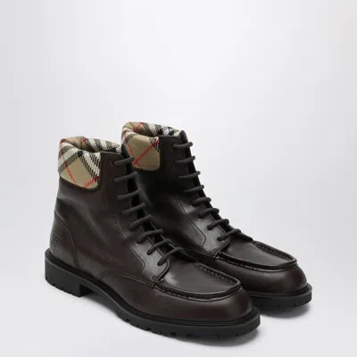 BURBERRY BROWN LEATHER AMPHIBIAN ROGUE