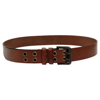 Pre-owned Burberry Brown Leather Belt