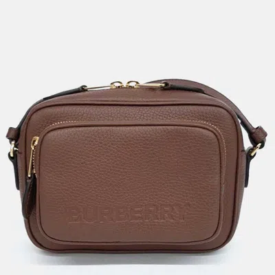 Pre-owned Burberry Brown Leather Camera Bag