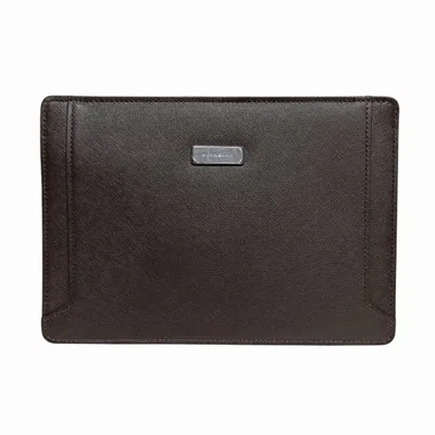 Pre-owned Burberry Brown Leather Clutch Bag ()