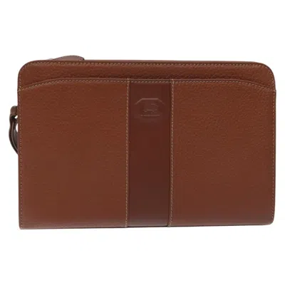 Pre-owned Burberry Brown Leather Clutch Bag ()