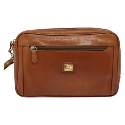 Pre-owned Burberry Brown Leather Clutch Bag ()