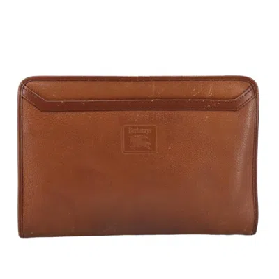 Pre-owned Burberry Brown Leather Clutch Bag ()