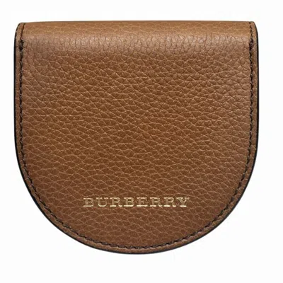 Pre-owned Burberry Brown Leather Coin Purse/coin Case ()