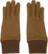 Burberry Brown Leather Gloves In Hazel