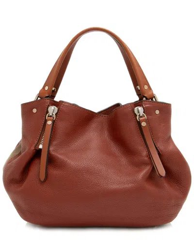 BURBERRY BURBERRY BROWN LEATHER HOUSE CHECK MAIDSTONE SMALL SHOULDER BAG (AUTHENTIC  PRE-LOVED)