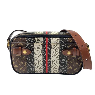 Pre-owned Burberry Brown Leather Pvc Shoulder Bag ()