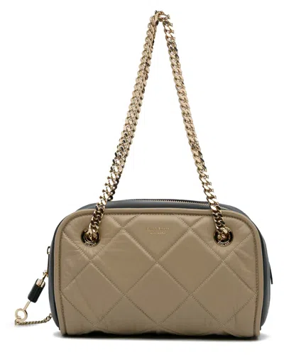Burberry Brown Leather Quilted Cube Chain Shoulder Bag (authentic Pre-loved)