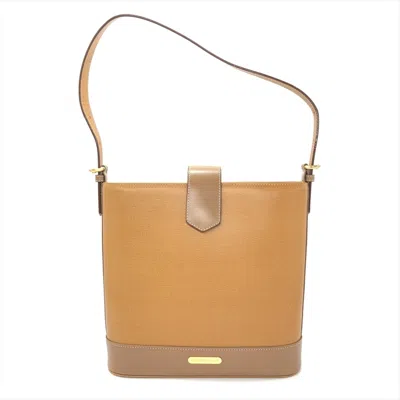 Pre-owned Burberry Brown Leather Shoulder Bag Tote Bag ()