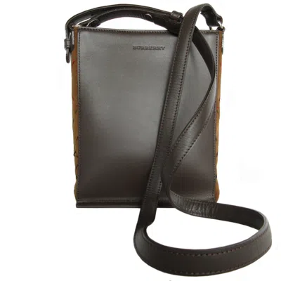 Pre-owned Burberry Brown Leather Suede Shoulder Bag ()