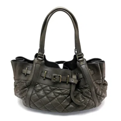 Pre-owned Burberry Brown Leather Tote Bag ()