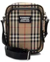 Burberry Brown Leather Vintage Check Freddie Crossbody (authentic Pre-loved) In Multi
