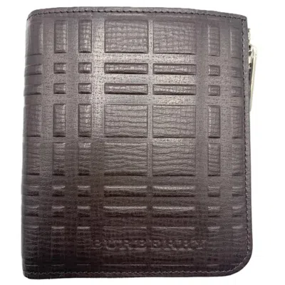Pre-owned Burberry Brown Leather Wallet (bi-fold) ()