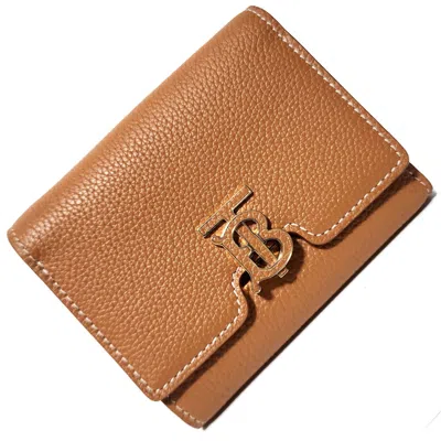 Pre-owned Burberry Brown Leather Wallet (tri-fold) ()