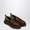Burberry Leather Loafers Round Toe Rubber Sole