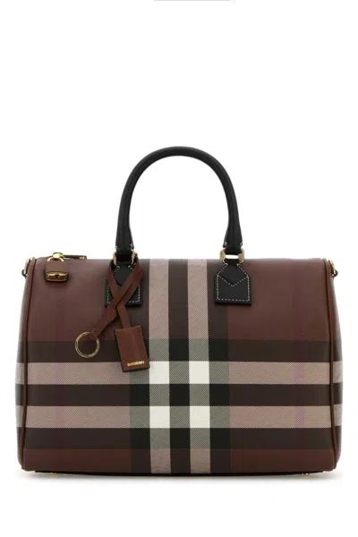 BURBERRY BROWN MEDIUM CHECK HANDBAG