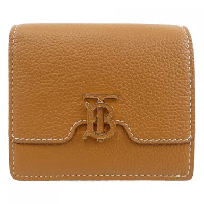 Pre-owned Burberry Brown Middle Wallet (tri-fold) ()