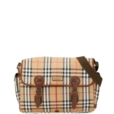 Pre-owned Burberry Brown Multi-color Canvas Shoulder Bag ()