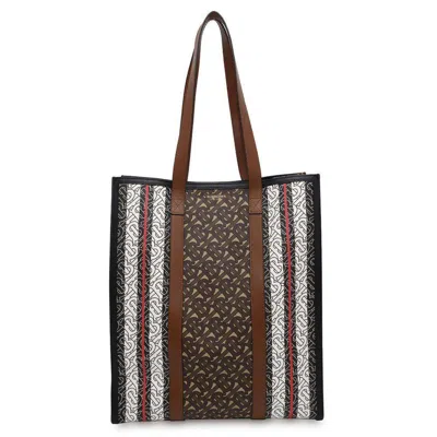 Pre-owned Burberry Brown Multi-color Pvc Leather Tote Bag ()