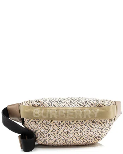 Burberry Brown Nylon Tb Monogram Sonny Bumbag (authentic Pre-loved)
