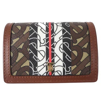 Pre-owned Burberry Brown Pvc Chain/shoulder Wallet ()