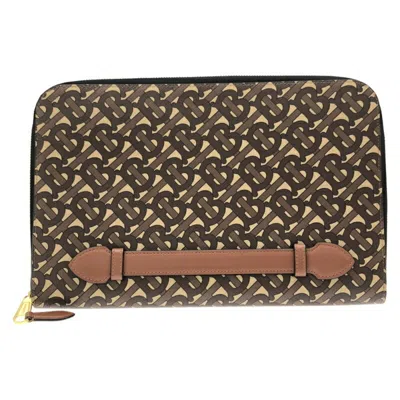 Pre-owned Burberry Brown Pvc Clutch Bag ()