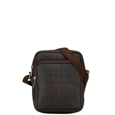 Pre-owned Burberry Brown Pvc Leather Shoulder Bag ()