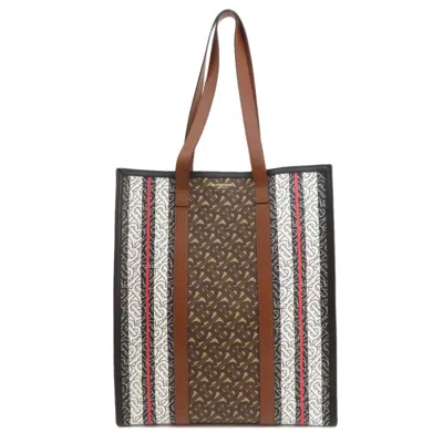 Pre-owned Burberry Brown Pvc Leather Tote Bag ()