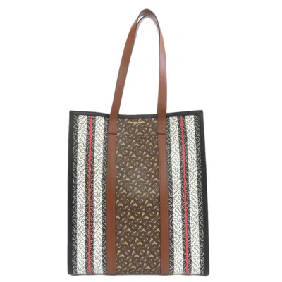 Pre-owned Burberry Brown Pvc Tote Bag ()