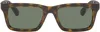 Burberry Brown Rectangular Sunglasses In Brown