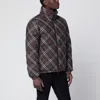 Burberry Brown Reversible Down Jacket With Check Pattern In Brown