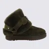 Burberry Brown Sheep Boots In Multi