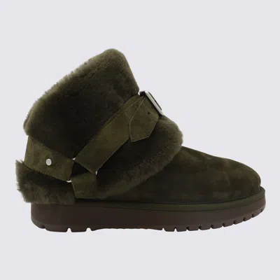 Burberry Brown Sheep Boots In Multi