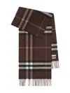Burberry Giant Check Cashmere Scarf Accessories In Brown