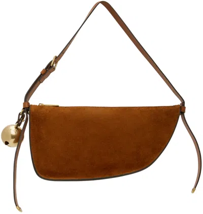 Burberry Brown Small Shield Sling Bag In Bruciato