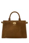Burberry Brown Suede Mini Cotswolds Handbag In Brown