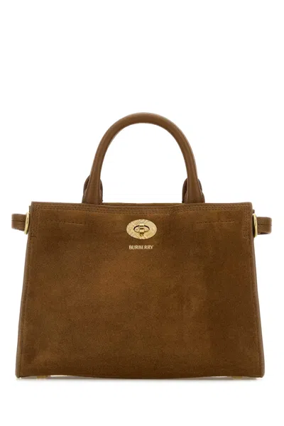 Burberry Brown Suede Mini Cotswolds Handbag