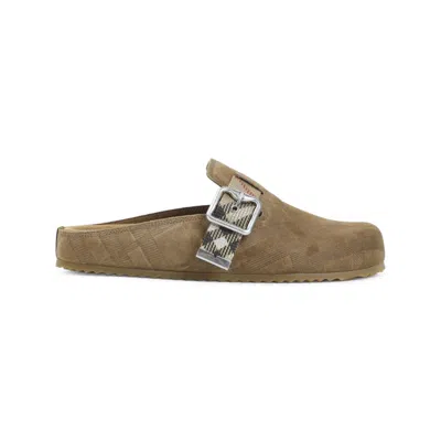 Burberry Brown Suede Mules
