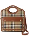 Burberry Brown Synthetic Mini Pocket In Brown