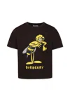 Burberry Brown T-shirt For Kids With Logo And Bee In Brown