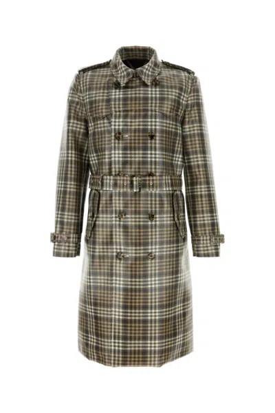 Burberry Embroidered Jacquard Foxfield Trench Jacket In Multi