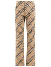 Burberry Brown Vintage Check Trousers In Brown