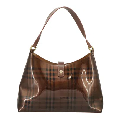 Pre-owned Burberry Brown Vinyl Shoulder Bag ()