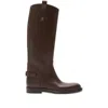 Burberry Cavalier Equestrian-knight Calf Leather Boots In Brown