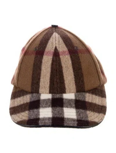 Pre-owned Burberry Brown Wool Baseball Cap