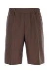 Burberry Bermuda Wool Shorts Loops Belt
