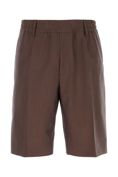 Burberry Brown Wool Bermuda Shorts