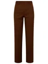 Burberry Brown Wool Blend Lottie Pants Women In Brown