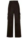 Burberry Wool Cargo Pants For Men In Brown