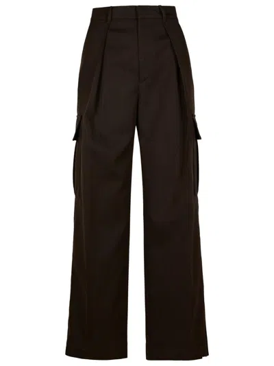 BURBERRY BURBERRY BROWN WOOL CARGO PANTS
